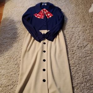 Vintage Double Knit Maxi Dress